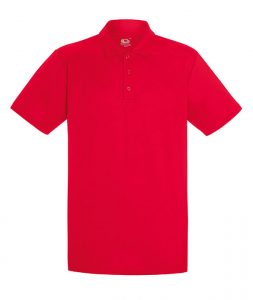 Red Mens Performance Polo